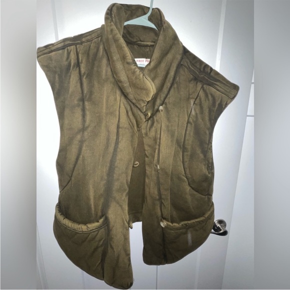 Free People Jackets & Blazers - Free People Olive Green Vest